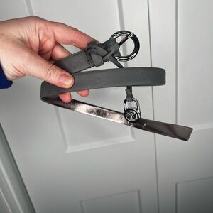 Michael Kors Gray Belt with Silver Accents